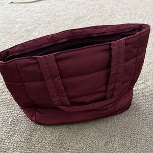Splits59 Deep Red Quilted Tote